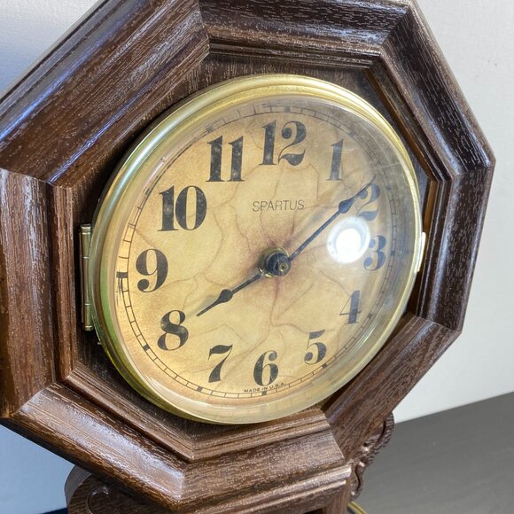 Vintage Spartus Regulator Pendulum Wall Clock Electric Working Mid Century,U.S.A - Picture 9 of 10